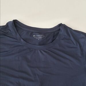 Athleta Black Short-Sleeve Crew Neck Performance Tee